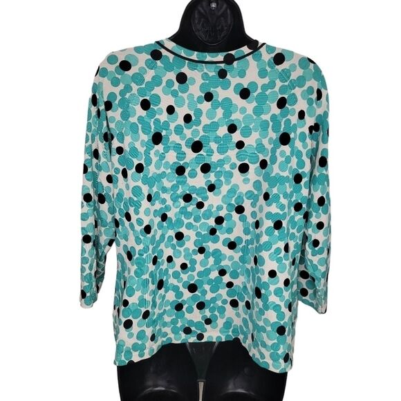 Pendleton silk blend polka dot button up cardigan size Large - Picture 2 of 6